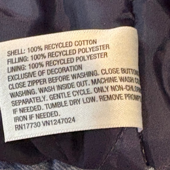 Wild Fable Womens Denim Jacket Blue Contrast Panels Full Zip Size XXL NWT - Picture 7 of 8